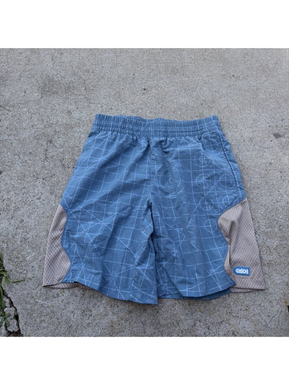 Market Open Source Camp Shorts Men’s Comfy Hunting Blue Beige Size Medium